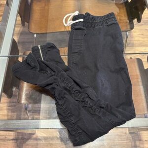 Black Jogger Pants with Drawstring